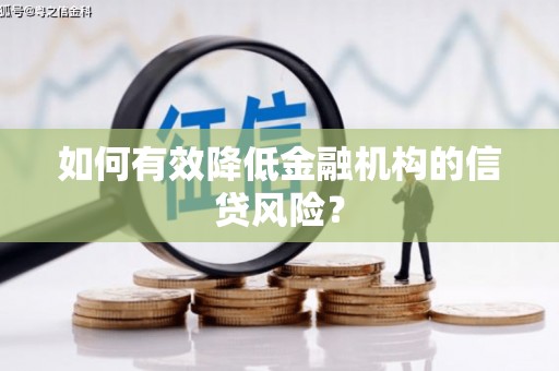 路南如何有效降低金融机构的信贷风险？