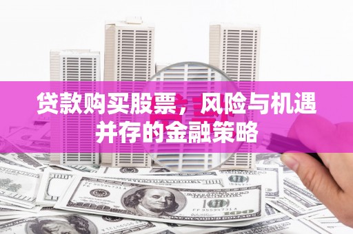 路南贷款购买股票，风险与机遇并存的金融策略