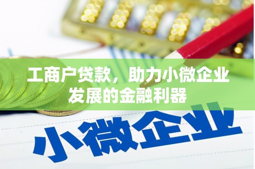 路南工商户贷款，助力小微企业发展的金融利器