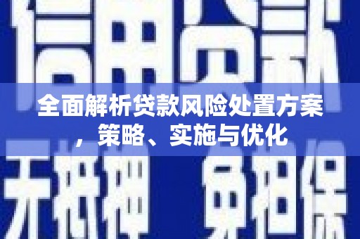 路南全面解析贷款风险处置方案，策略、实施与优化