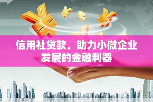 路南信用社贷款，助力小微企业发展的金融利器