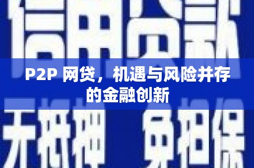 路南P2P 网贷，机遇与风险并存的金融创新